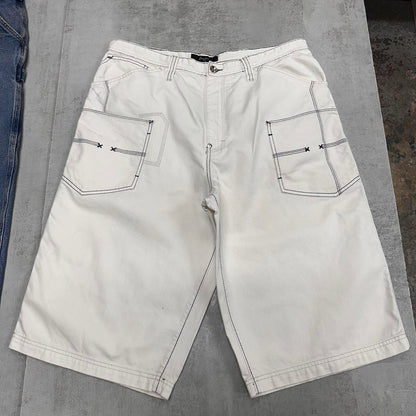 Mens Baggy Sean John jorts W38 long wide leg skater 90s style extra pocket hip hop