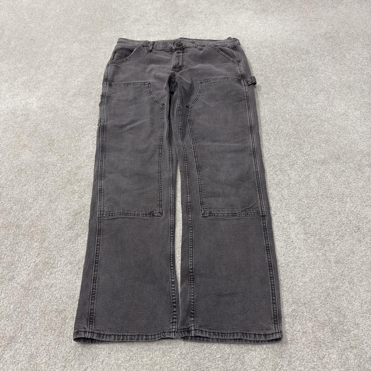 Old Navy Y2K denim carpenter jeans W36L32 grey Straight leg double knee flex skater pants