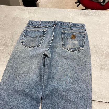 Blue vintage Carhartt jeans W36 L32 Loose traditional fit denim work jeans