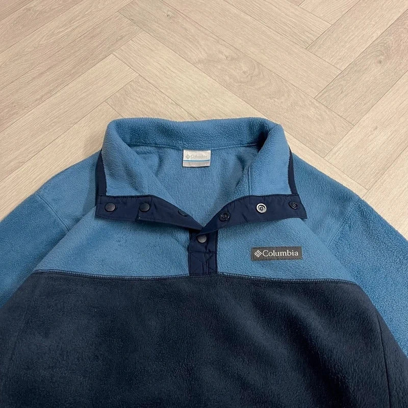 Columbia y2k snap t fleece blue navy men’s L autumnal pullover