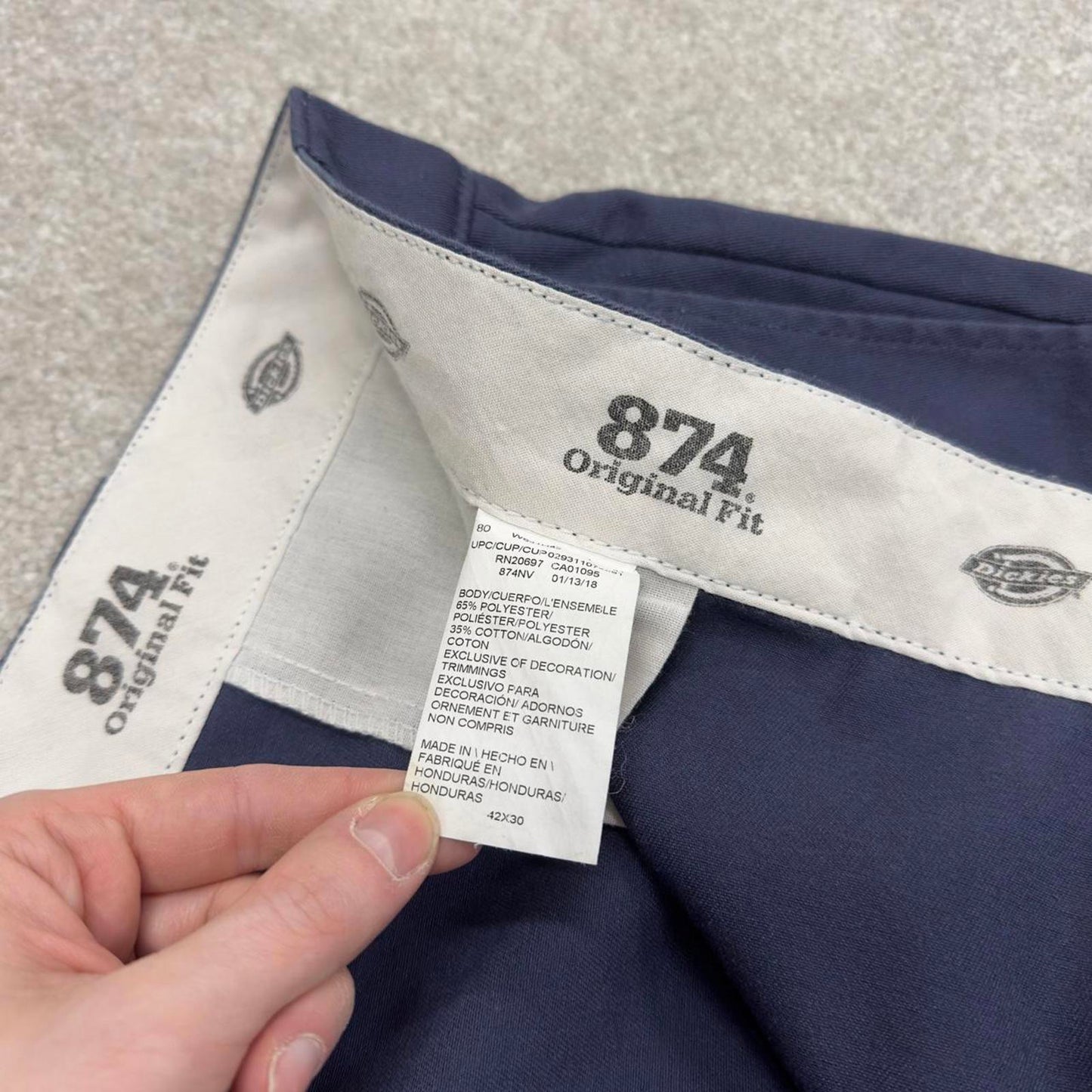 Y2K Dickies 874 work pants navy Loose original fit chino style skate trousers