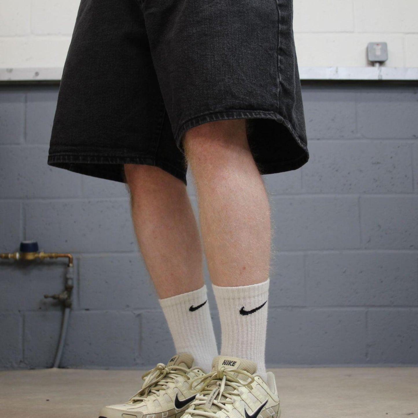 Baggy Lee denim Y2K shorts black Loose denim skate style summer shorts