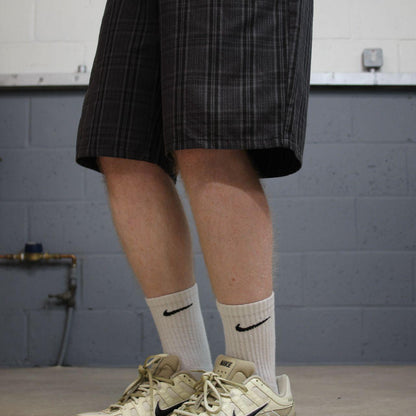 Dickies checkered chino shorts carpenter grey black Chino skater / surf shorts loose fit festival