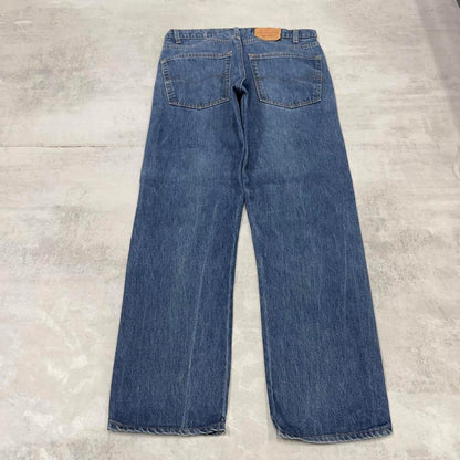 Blue Levis 505 jeans W36L30 loose straight leg y2k style pants red tab logo