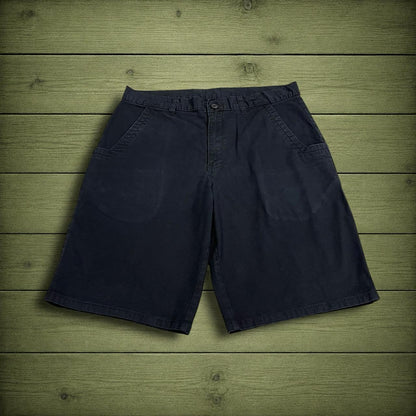 Y2K Dickies utility shorts W32 black Loose lightweight summer carpenter shorts with patch logo