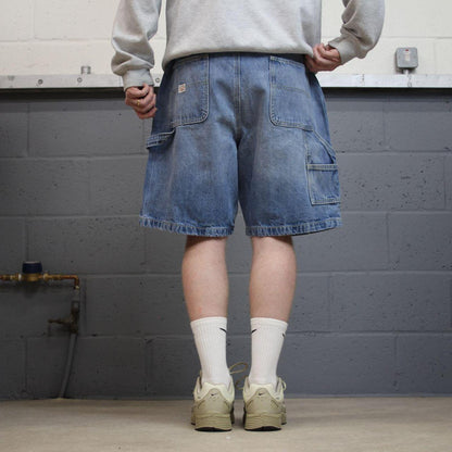 Baggy denim carpenter shorts cargo blue Old Navy skater style surf jorts
