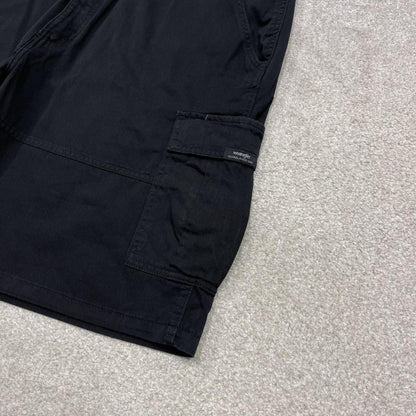 Wrangler baggy cargo shorts wide leg black Cotton chino skater style shorts loose leg