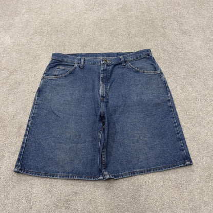 Wrangler baggy denim shorts y2k blue W38 Loose leg skater style casual style jorts