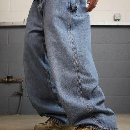 Calvin Klein baggy denim carpenter jeans y2k W38L30 blue Wide leg workwear skater style cargos