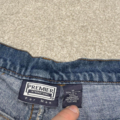 Vintage Y2k baggy carpenter shorts skater style blue Denim wide leg summer festival jorts