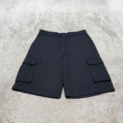 Y2k baggy Dickies cargo shorts skater style black W36 Loose wide leg fit