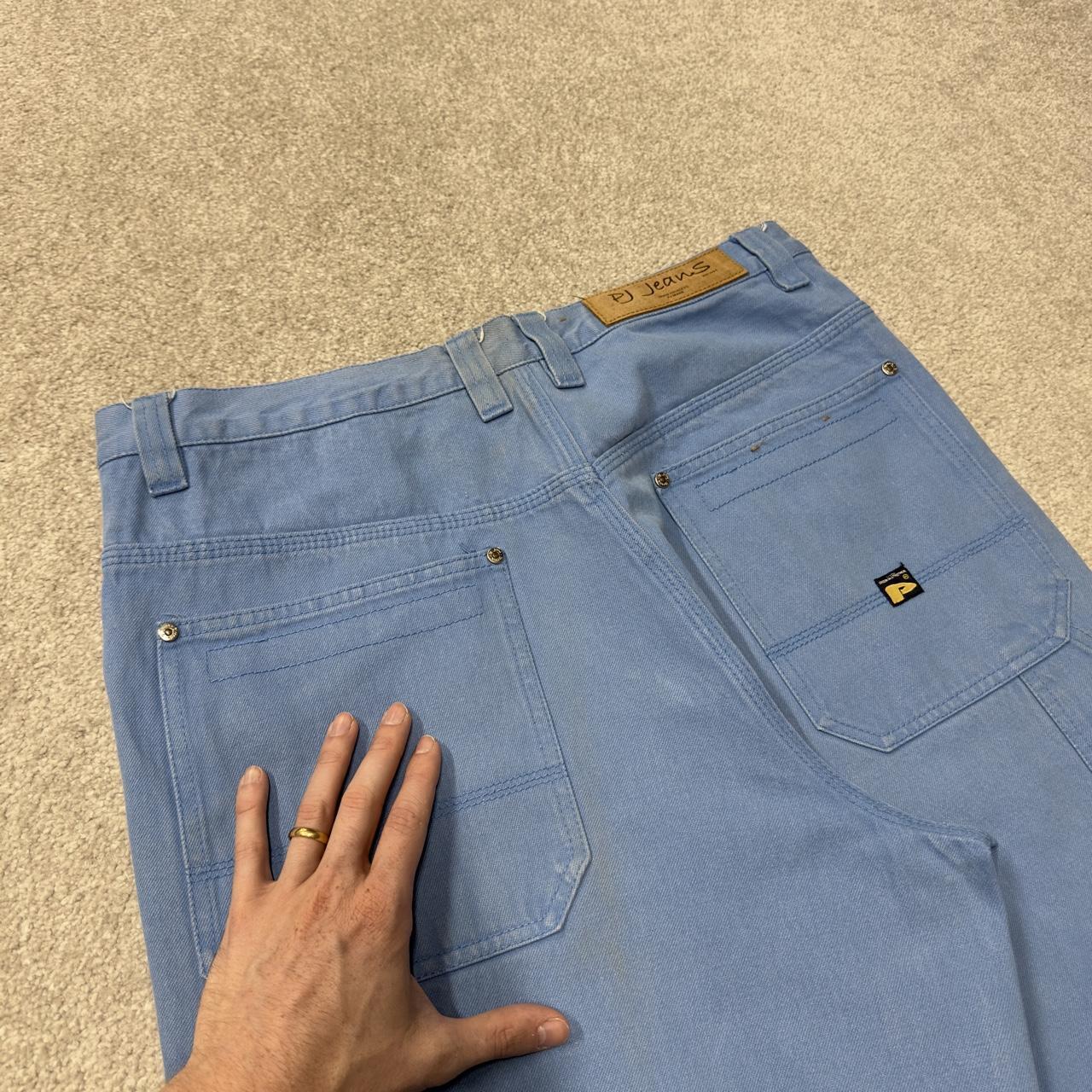 PJ Mark baggy carpenter jeans y2k W36L31 blue Wide leg thick denim skater style carpenter jeans