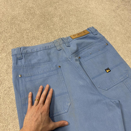 PJ Mark baggy carpenter jeans y2k W36L31 blue Wide leg thick denim skater style carpenter jeans
