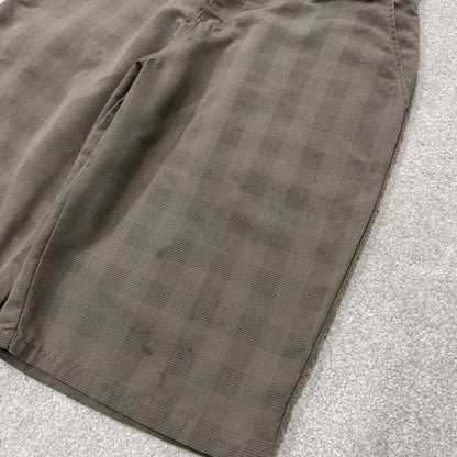 Dickies baggy checkered carpenter shorts khaki Twill chino skater style shorts loose long leg