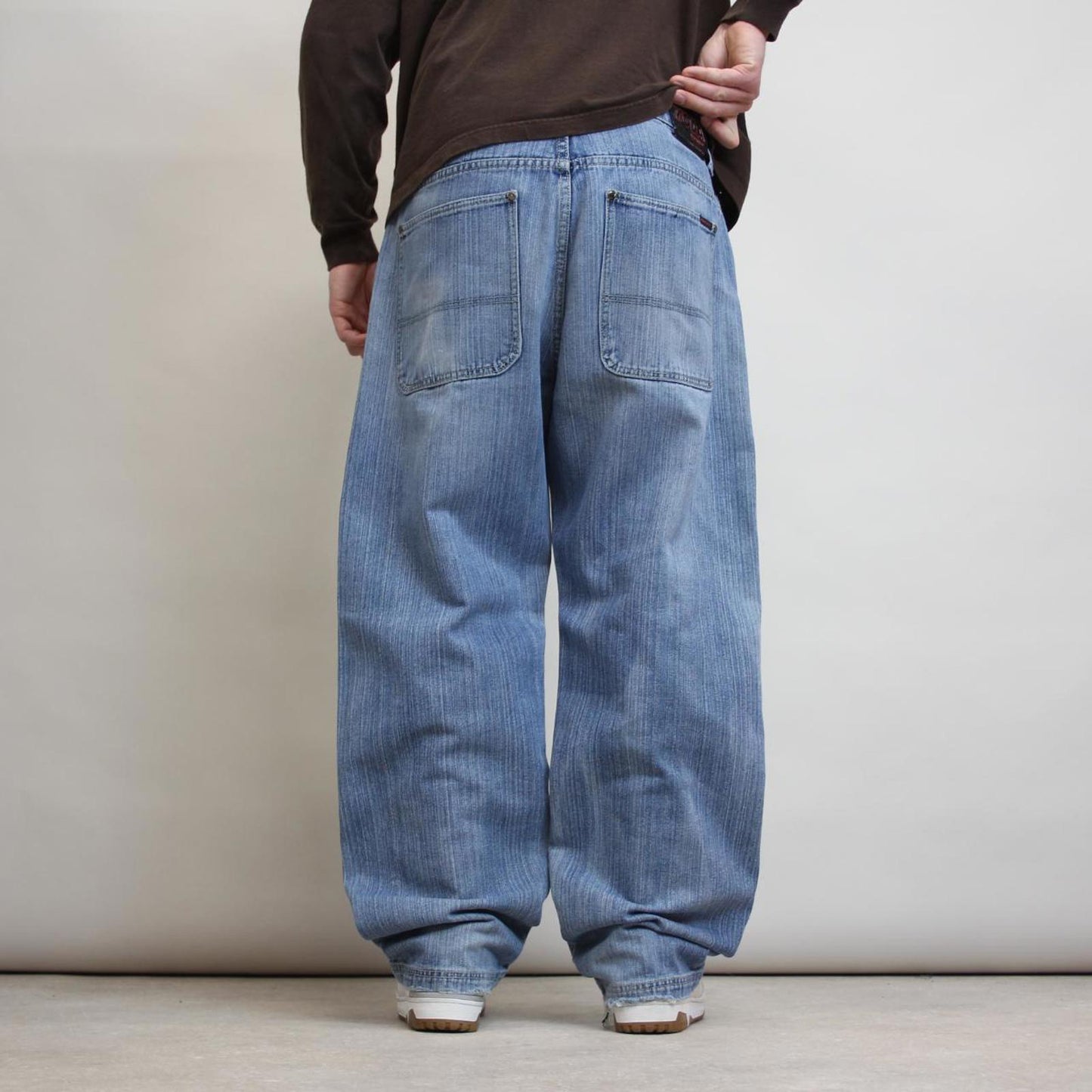 Blue Moda baggy skate jeans W36 L32 loose denim 90s style hip hop pants