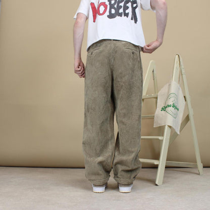 Tan baggy corduroy trousers W36L30