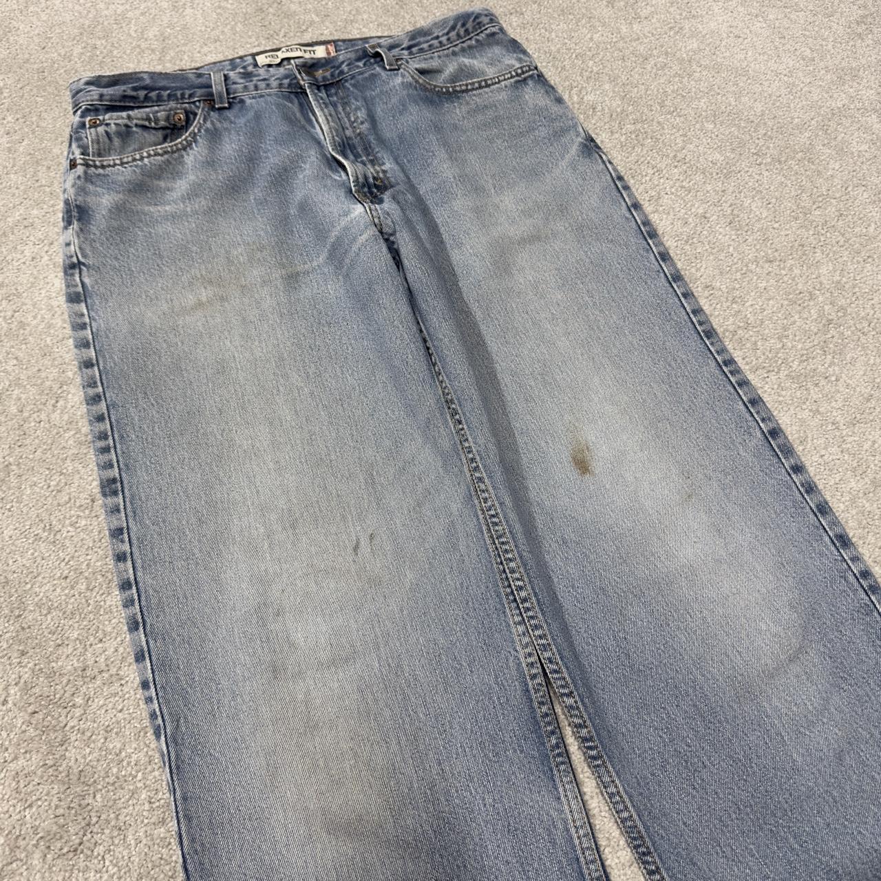 Levi’s 550 baggy jeans y2k W36L36 blue relaxed fit surf style pants red tab logo