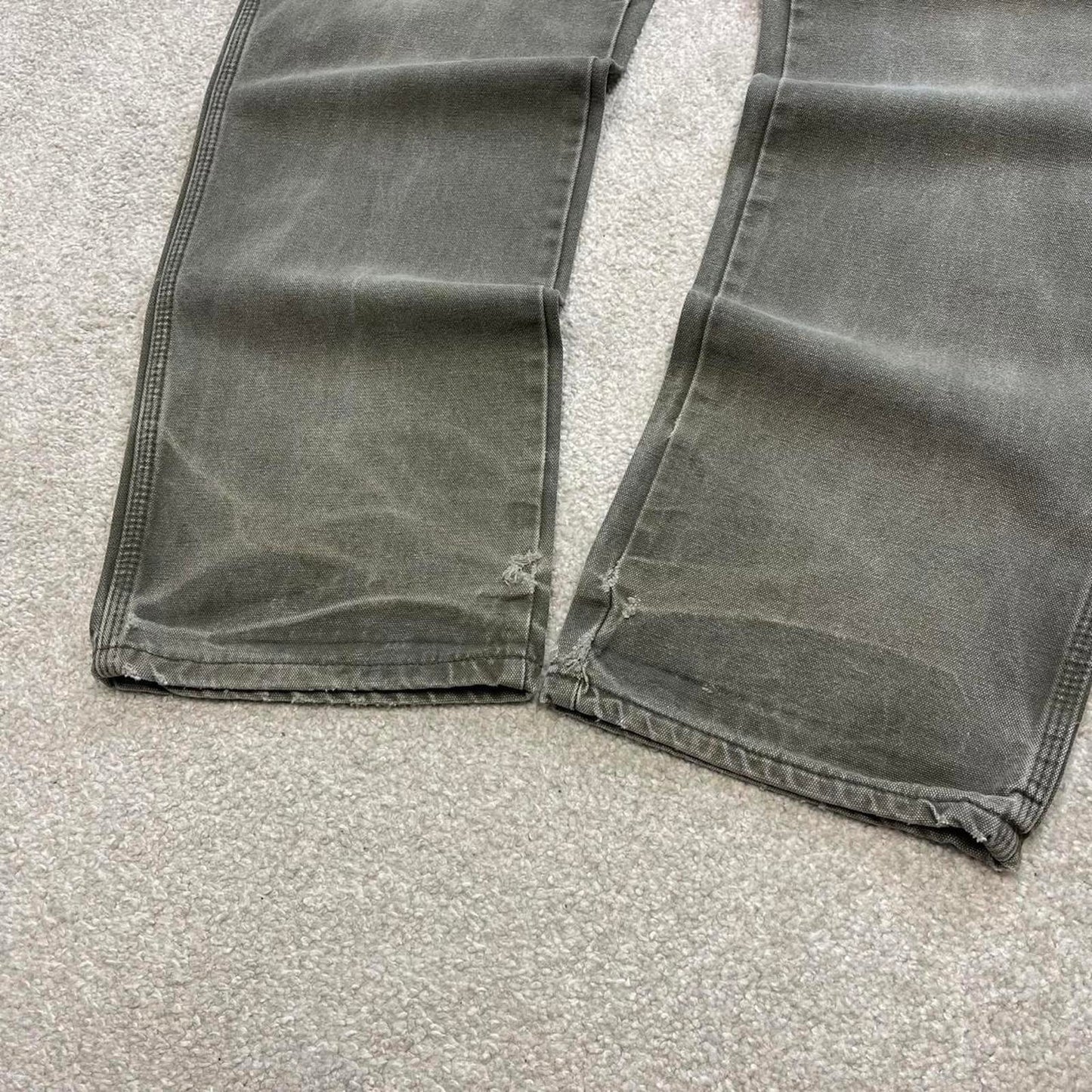 Green Dickies carpenter jeans W32L34 baggy 90s skater style canvas work cargos