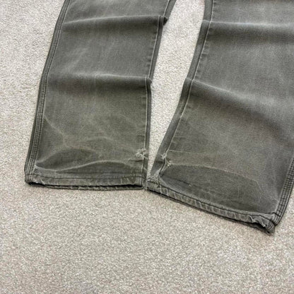 Green Dickies carpenter jeans W32L34 baggy 90s skater style canvas work cargos