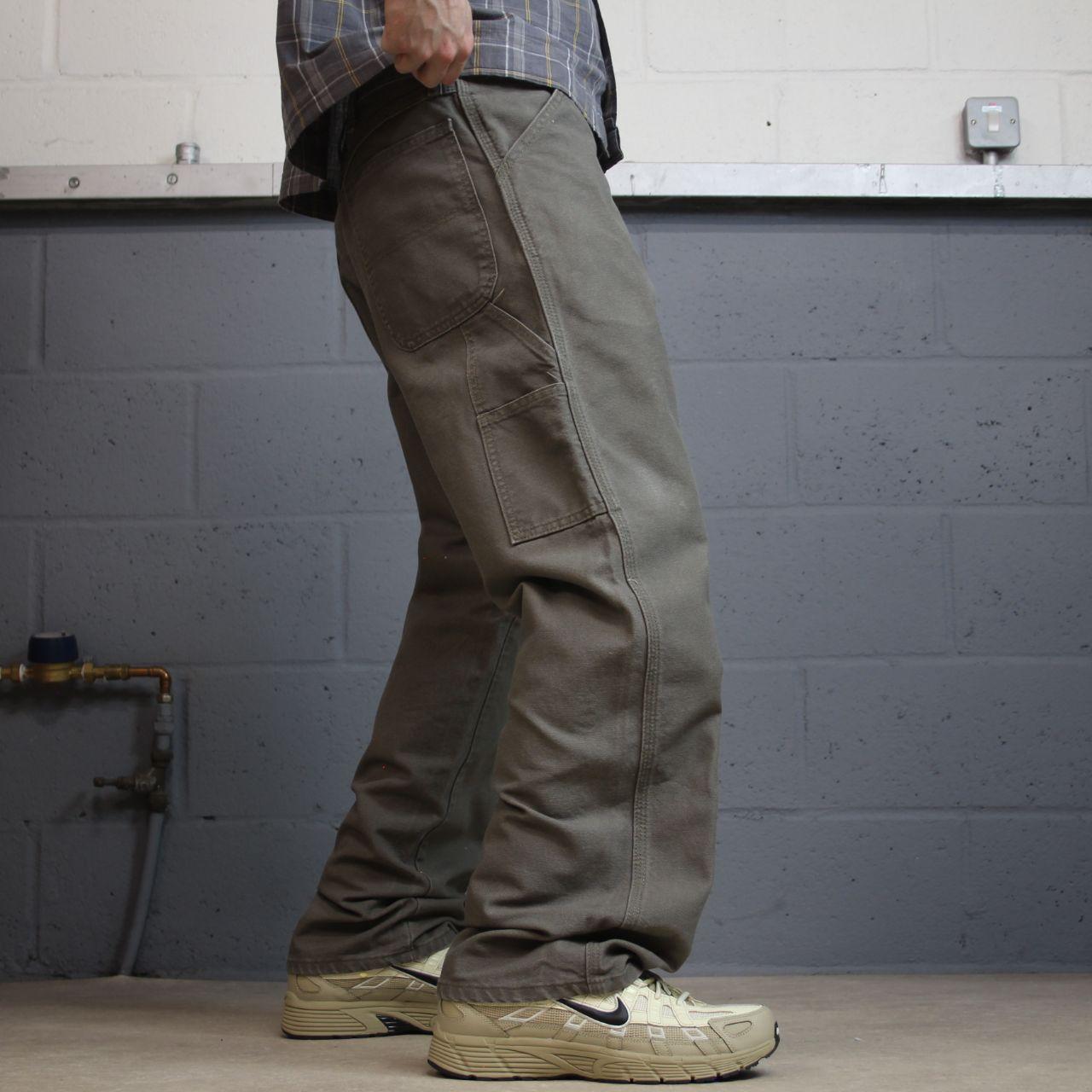 Denim carpenter jeans y2k W34L32 khaki grey Loose straight leg skater style work cargos
