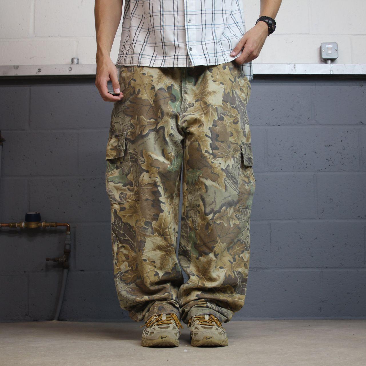 Realtree baggy camo cargo pants loose khaki XXL Spartan camouflage utility hunting pants