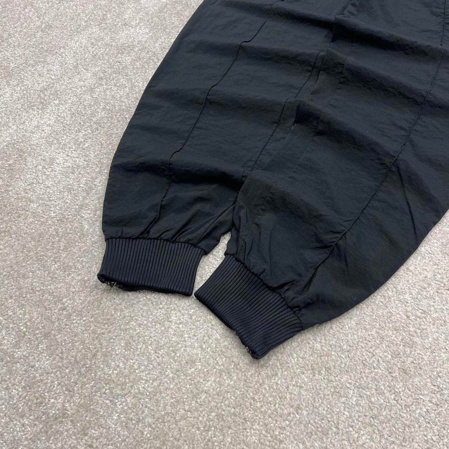 Vintage y2k Nike tracksuit bottoms black Lightweight floaty embroidered running track pants