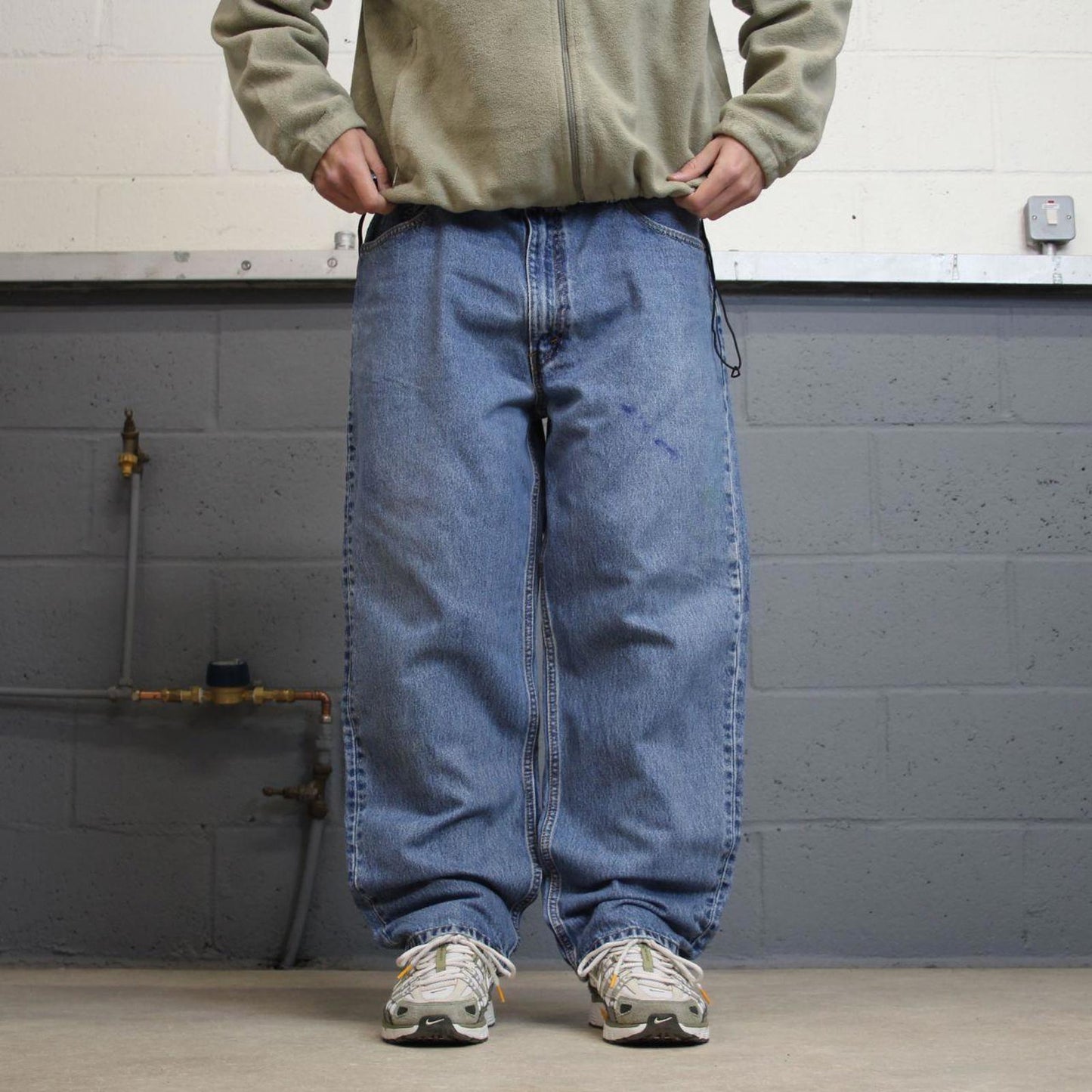 Y2k baggy Levis 550 jeans W40L30 blue denim loose 90s relaxed style skater jeans red tab logo