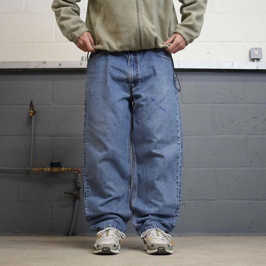 Y2k baggy Levis 550 jeans W40L30 blue denim loose 90s relaxed style skater jeans red tab logo
