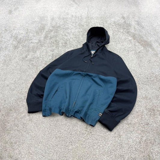 00s Billabong technical jacket M men's y2k navy blue skate style hooded full zip jacket casual surf