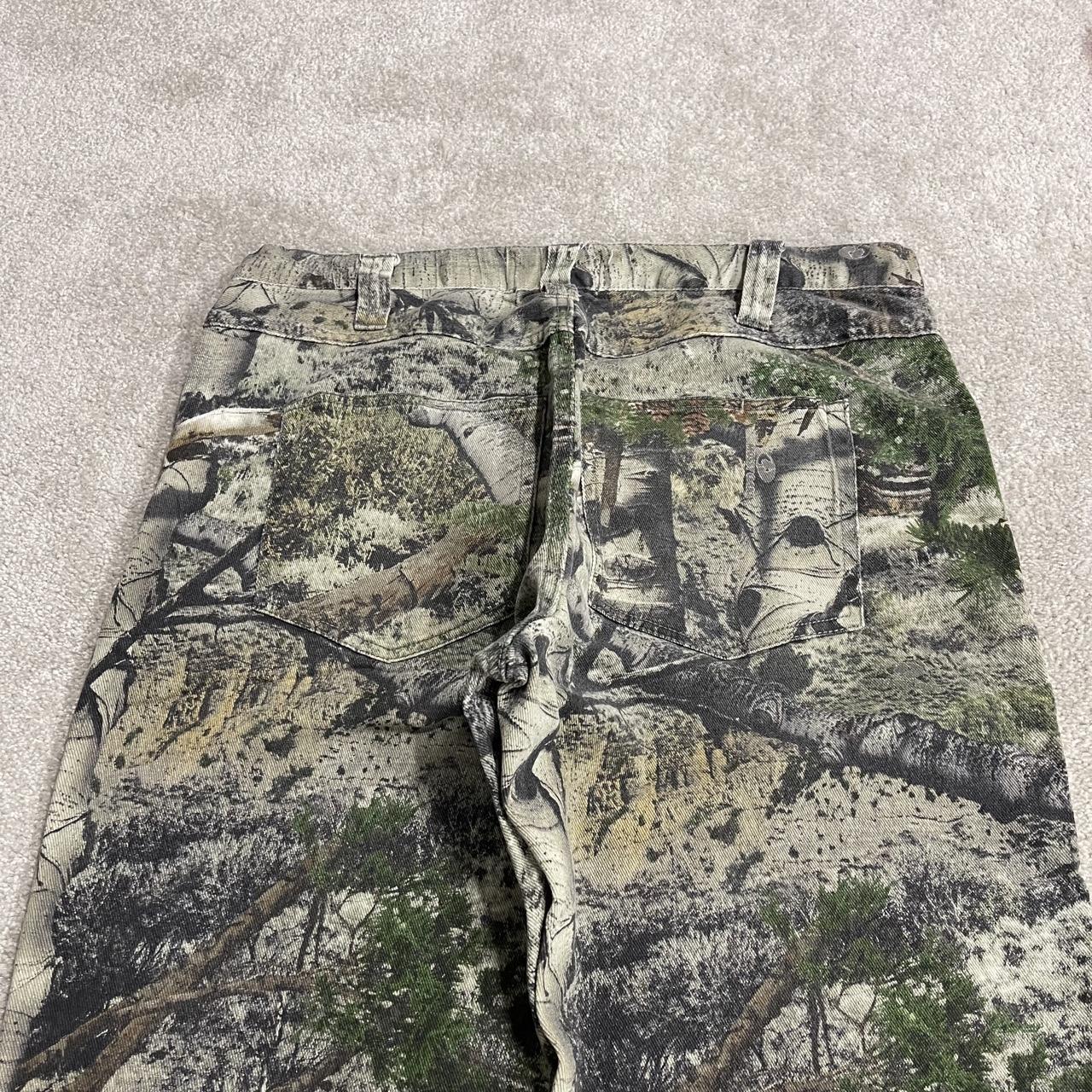 Mossy Oak camo jeans Y2K khaki Straight leg stretch Realtree forest camouflage pants
