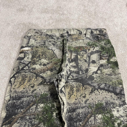 Mossy Oak camo jeans Y2K khaki Straight leg stretch Realtree forest camouflage pants