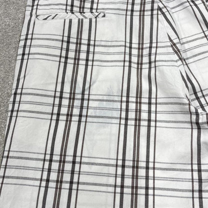 Y2k checkered Dickies chino shorts skater style white W38 Loose check summer festival shorts