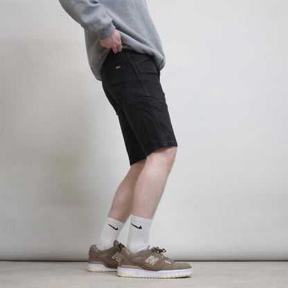 Mens BLACK Dickies carpenter jorts W30