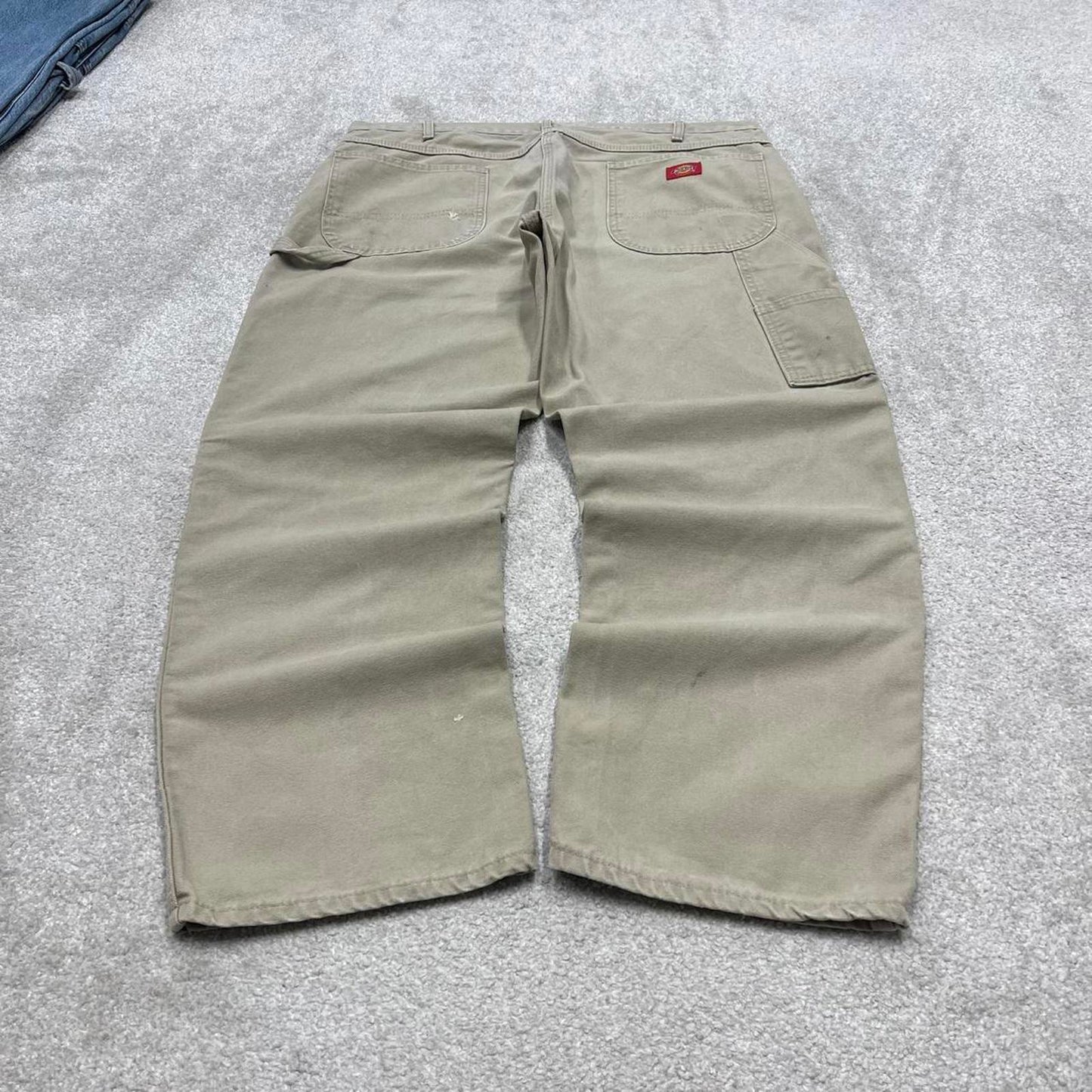 Dickies carpenter jeans W38L30 beige loose canvas 90s skate style cargo pants