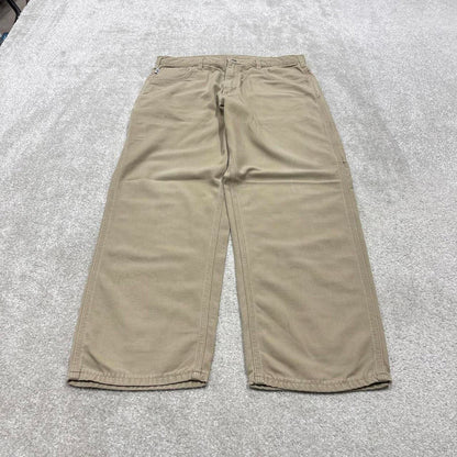 Carhartt FR carpenter jeans W36L30 mens beige loose 00s y2k style cargo trousers