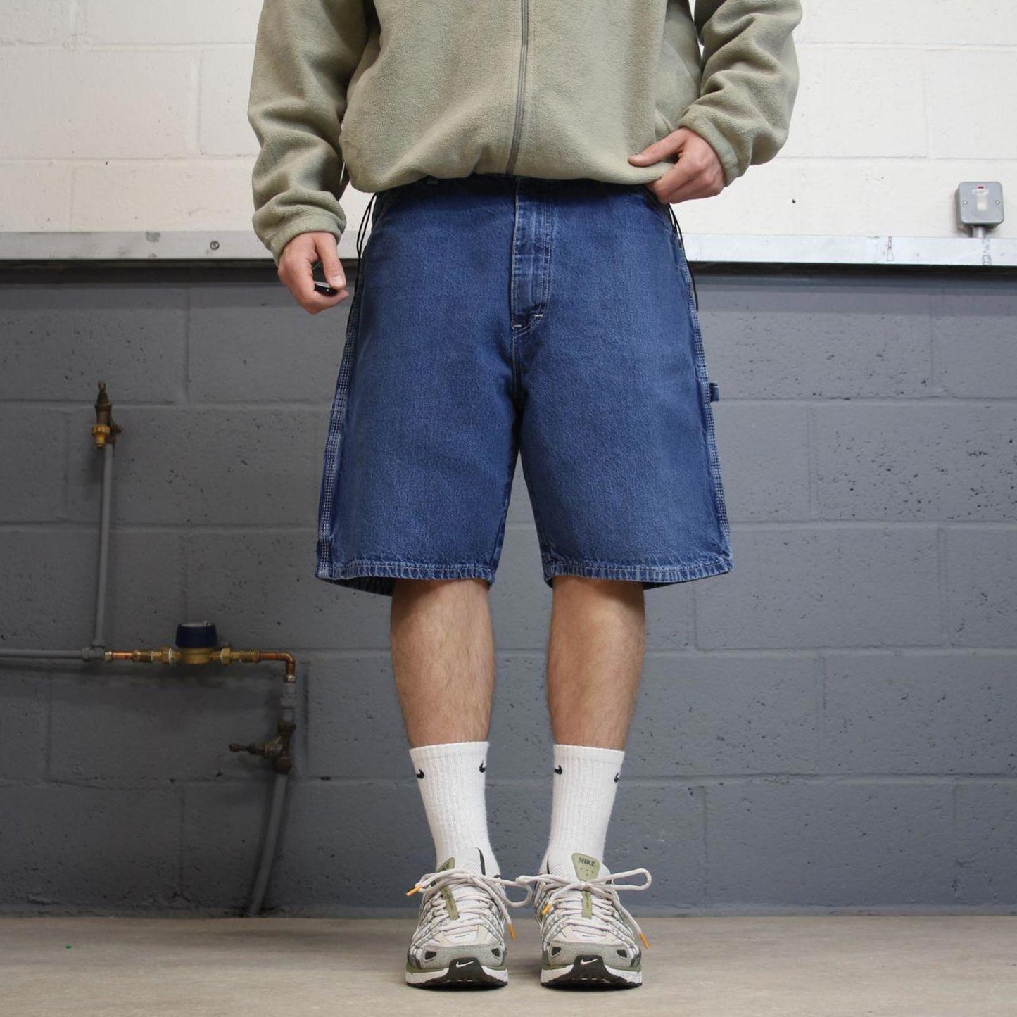 Y2k baggy Dickies shorts skater style blue Loose leg denim summer festival shorts