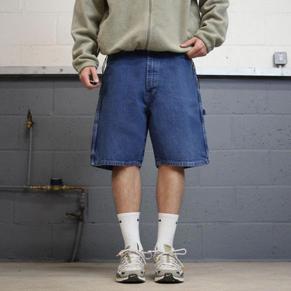 Y2k baggy Dickies shorts skater style blue Loose leg denim summer festival shorts