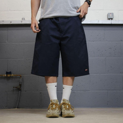 Dickies baggy carpenter shorts chino navy Chino style skater shorts long wide leg festival