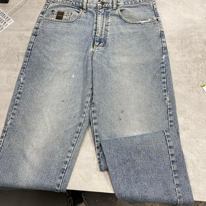 Blue embroidered Pepe Jeans W34L32 y2k style designer denim