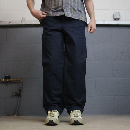Dickies cargo pants navy straight fit W32L32 Chino skate style work trousers