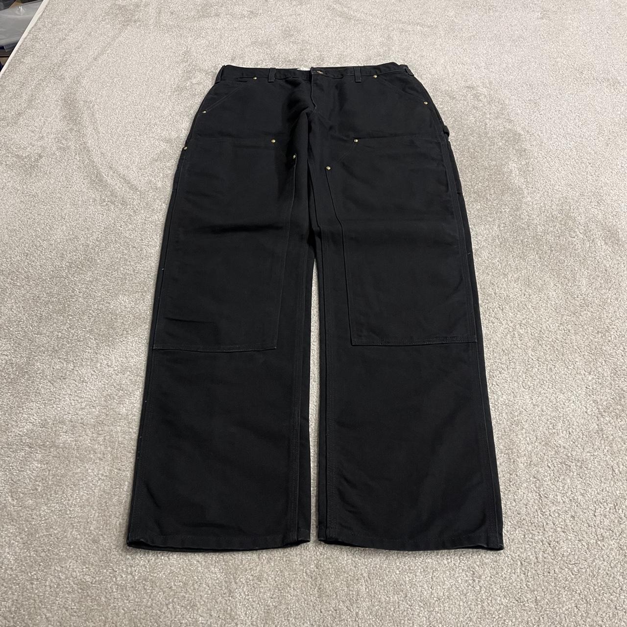 Carhartt double knee carpenter jeans y2k black Loose fit thick canvas skate cargo work pants