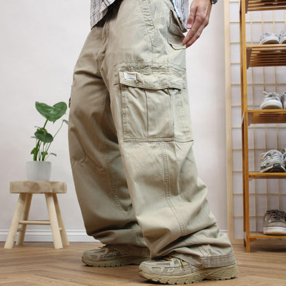 Levi's baggy cargo pants y2k Wide leg loose straight fit beige cargo utility pants