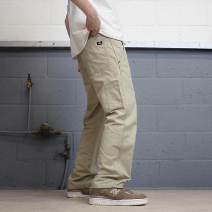 Dickies carpenter trousers skater workwear W34L30 beige casual streetwear style cargo pants utility