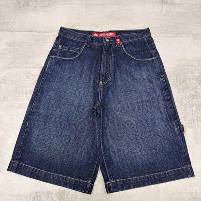 JNCO Serpent 8 Ball shorts W32 loose denim skater 90s style large design hip hop