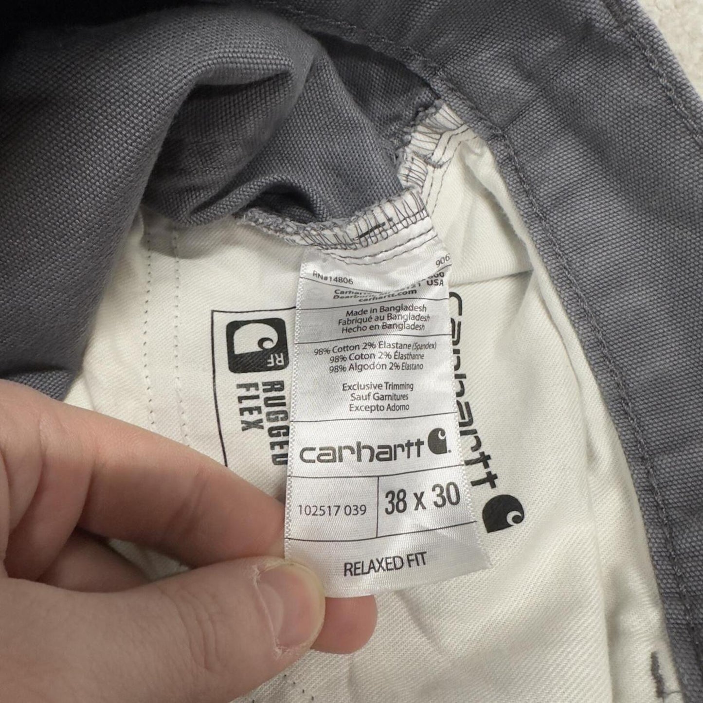 Carhartt carpenter jeans relaxed fit grey Loose canvasy skate style work pants