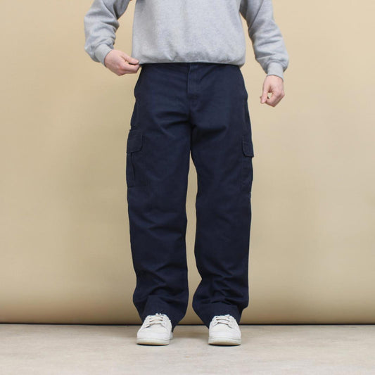 Navy Dickies cargo pants W36L32 loose twill chino style skater cargos