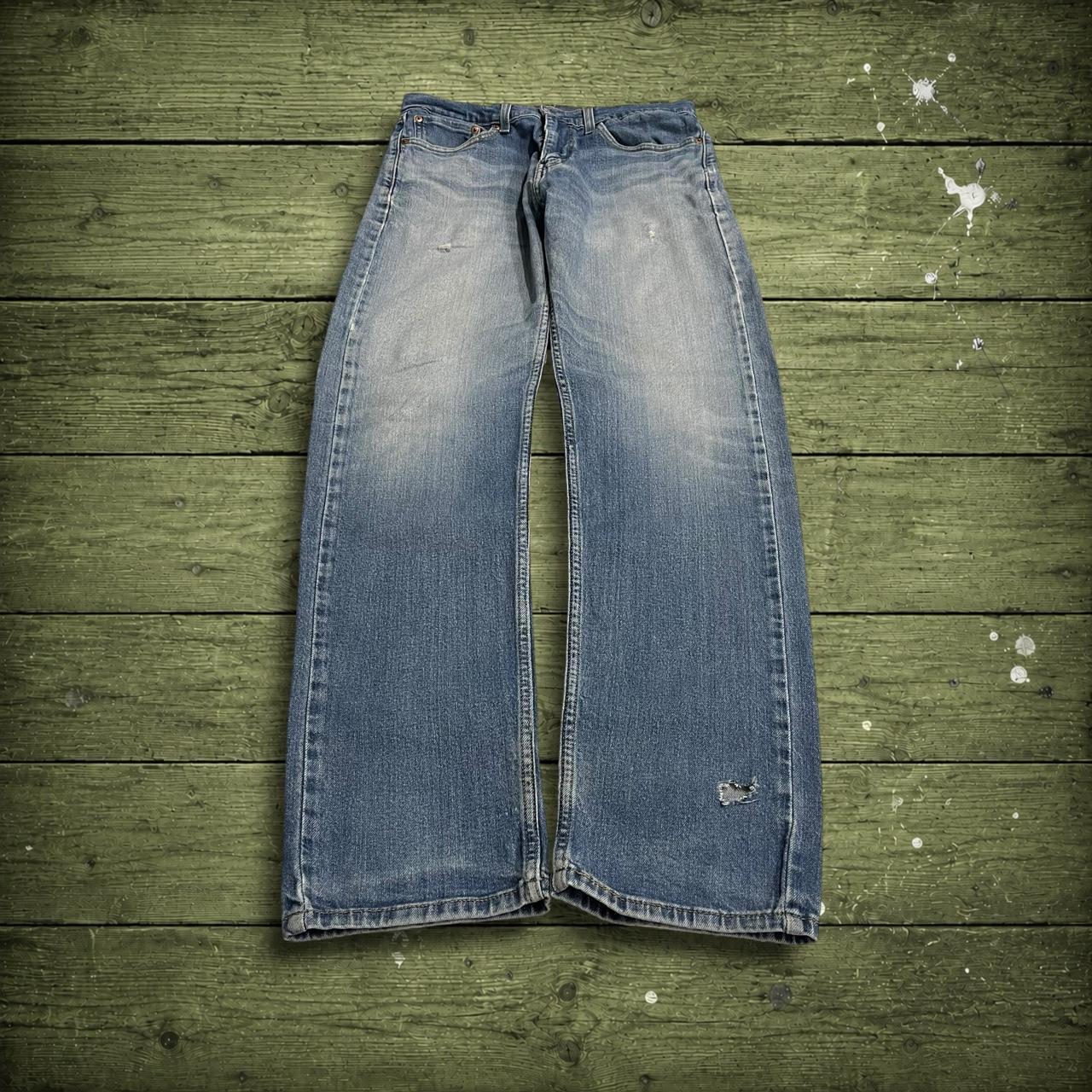 Levi's 505 straight fit jeans y2k blue Regular straight leg denim pants red tab logo