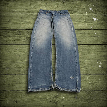 Levi's 505 straight fit jeans y2k blue Regular straight leg denim pants red tab logo
