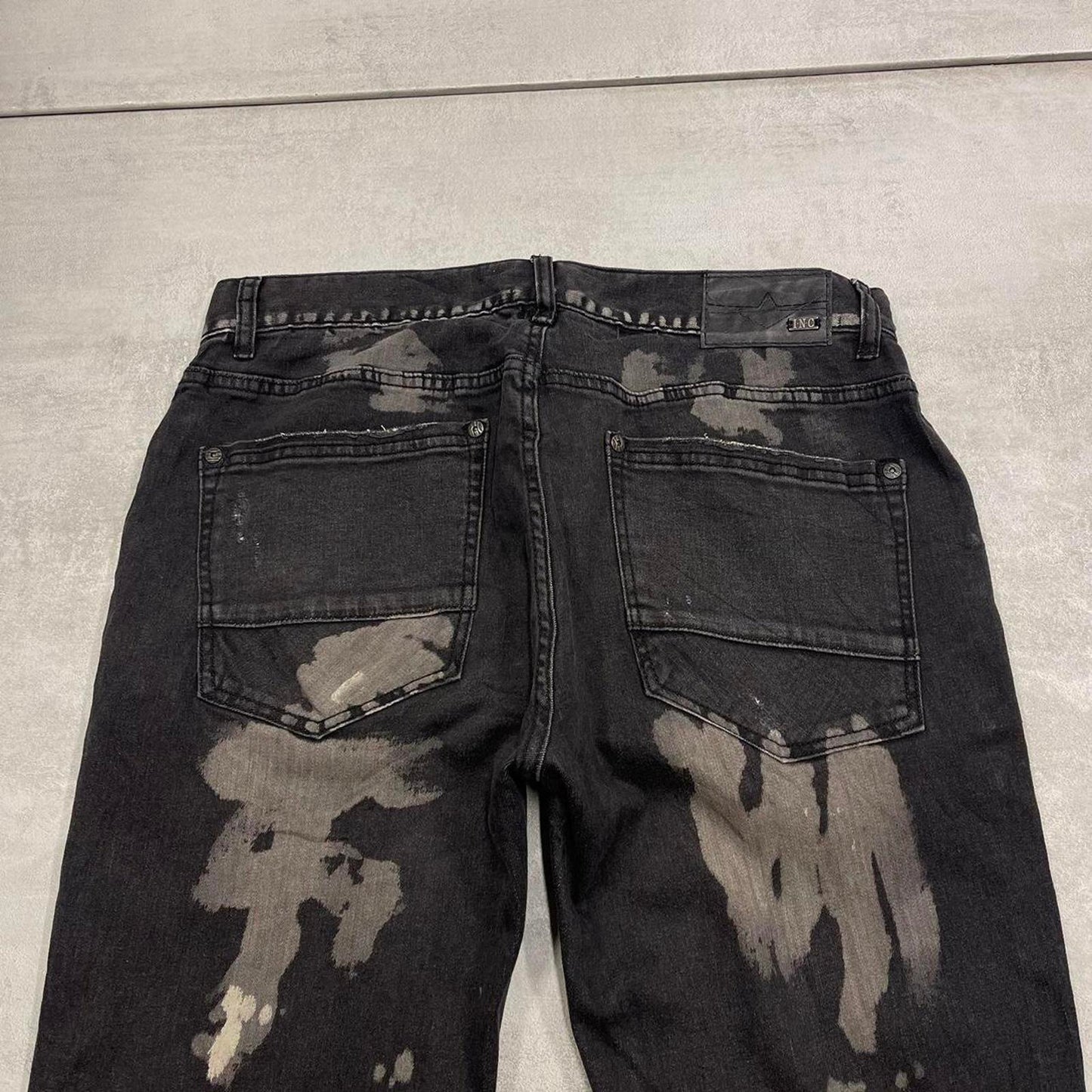Black International Concepts jeans W32L32 skinny stretch hip hop Y2K jeans
