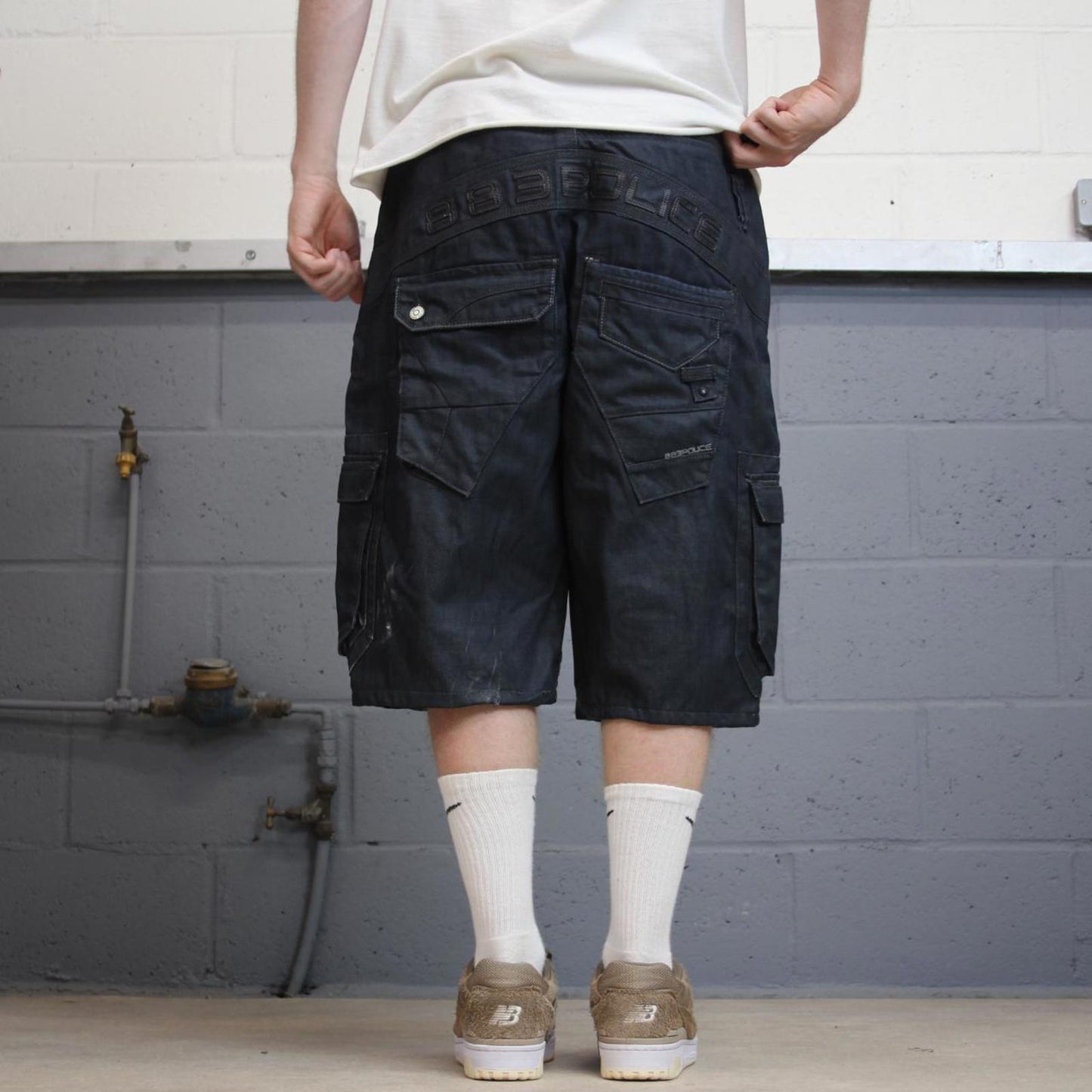 Blue Police Cargo Jorts W36